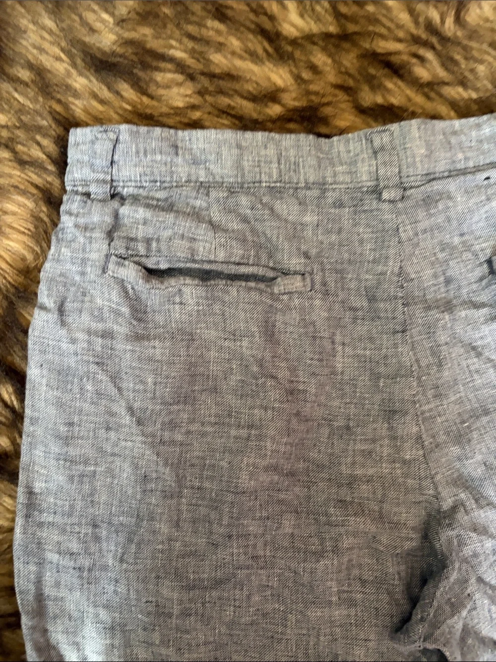 Banana Republic Light Gray Heathered Flat-Front Men's Shorts Size 33